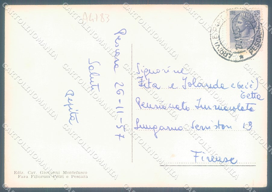 Pescara Città Piazza del Ponte Foto FG cartolina JK1786 – retro