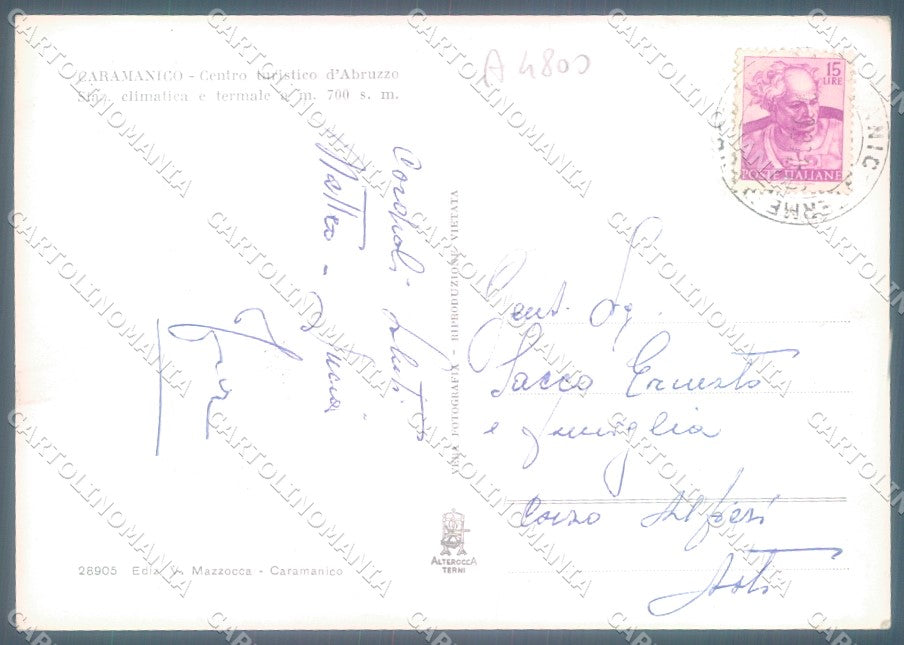 Pescara Caramanico Alterocca 28905 Foto FG cartolina JK1793 – retro