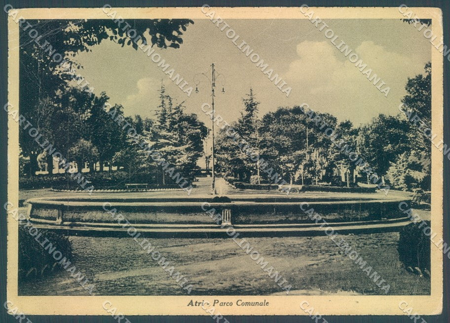 Teramo Atri Parco Comunale PIEGHE FG cartolina JK1800 – fronte