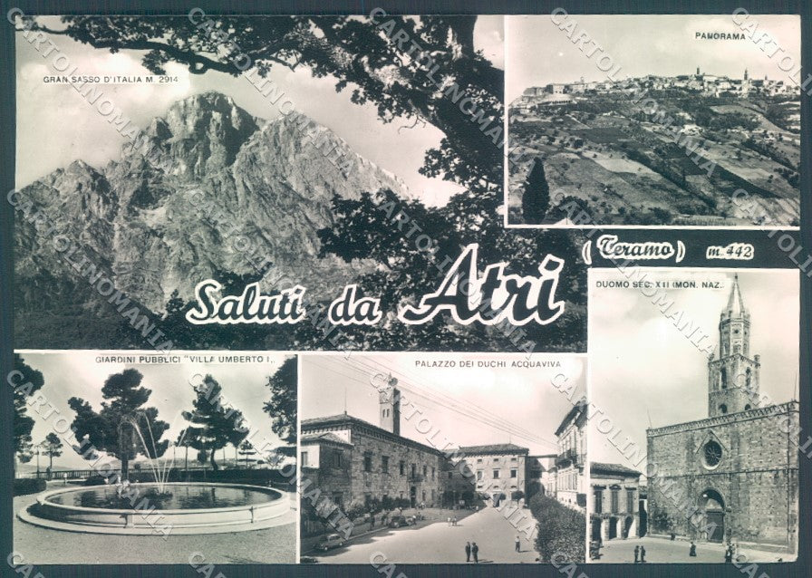 Teramo Atri Duomo Gran Sasso saluti da Foto FG cartolina JK1807 – fronte