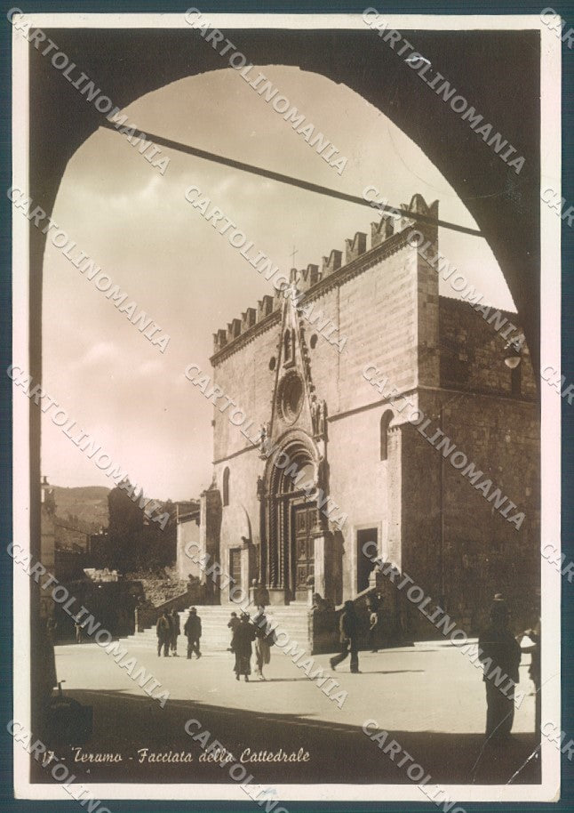 Teramo Città Facciata Cattedrale PIEGHE Foto FG cartolina JK1815 – fronte