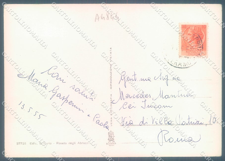Teramo Roseto degli Abruzzi Alterocca 37728 Foto FG cartolina JK1817 – retro
