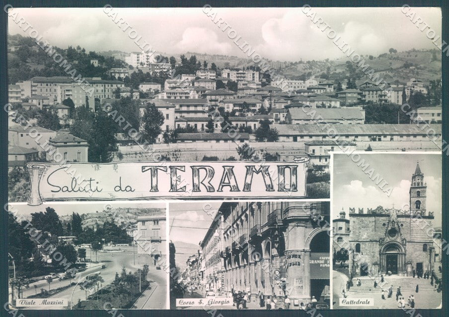 Teramo Città Cattedrale Viale Mazzini saluti da Foto FG cartolina JK1822 – fronte