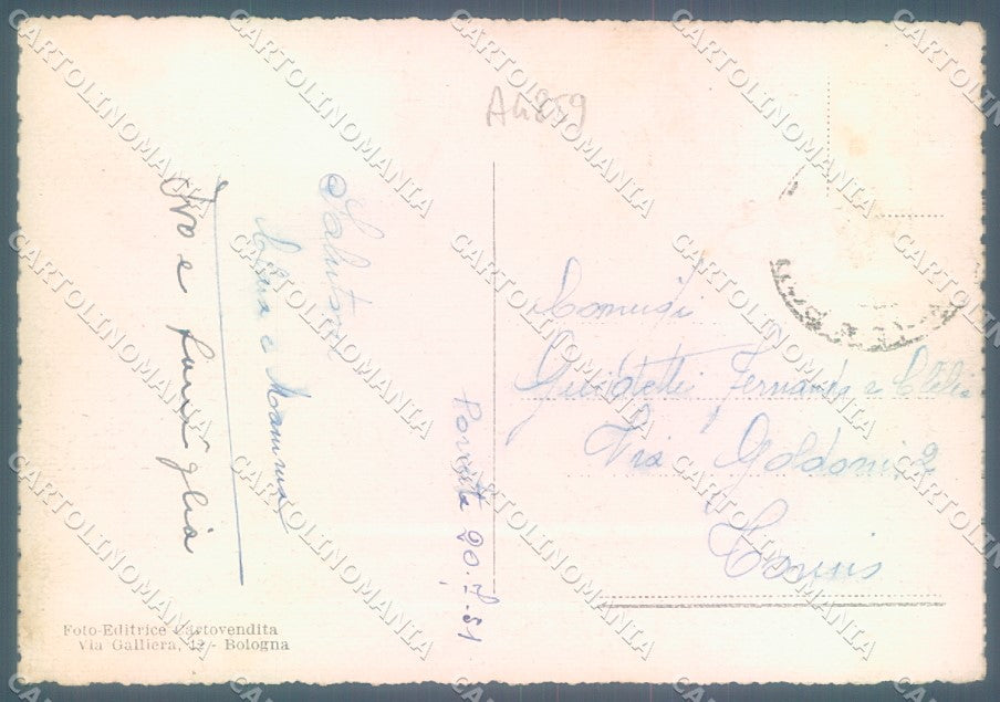 Bologna Porretta Laghetto Fontana saluti da FG cartolina JK1824 – retro