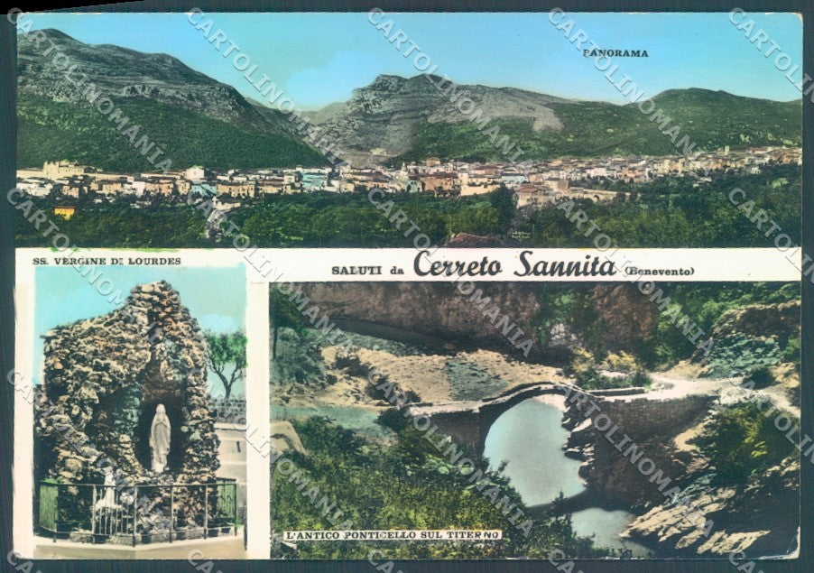 Benevento Cerreto Sannita Ponte saluti da PIEGA Foto FG cartolina JK1828 – fronte