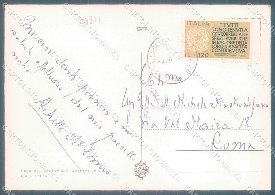 Benevento Santa Croce del Sannio Chiesa saluti da Foto FG cartolina JK1829 – retro