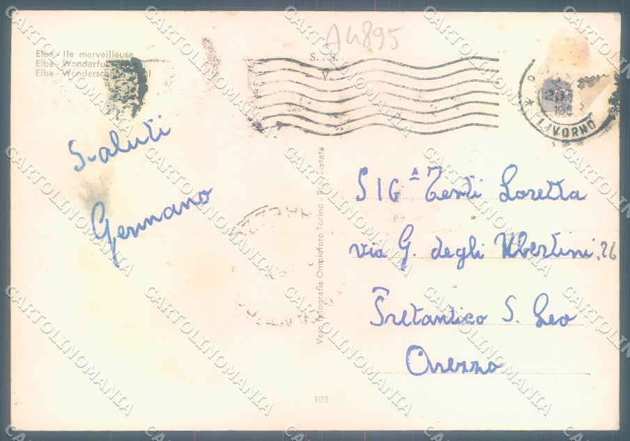 Livorno Isola d'Elba Foto FG cartolina JK1838 – retro