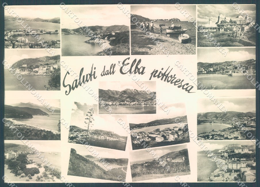 Livorno Isola d'Elba saluti da Foto FG cartolina JK1843 – fronte
