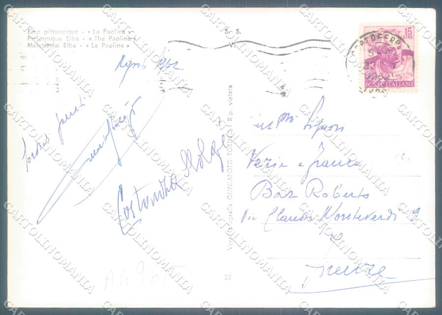 Livorno Elba Paolina Foto FG cartolina JK1857 – retro
