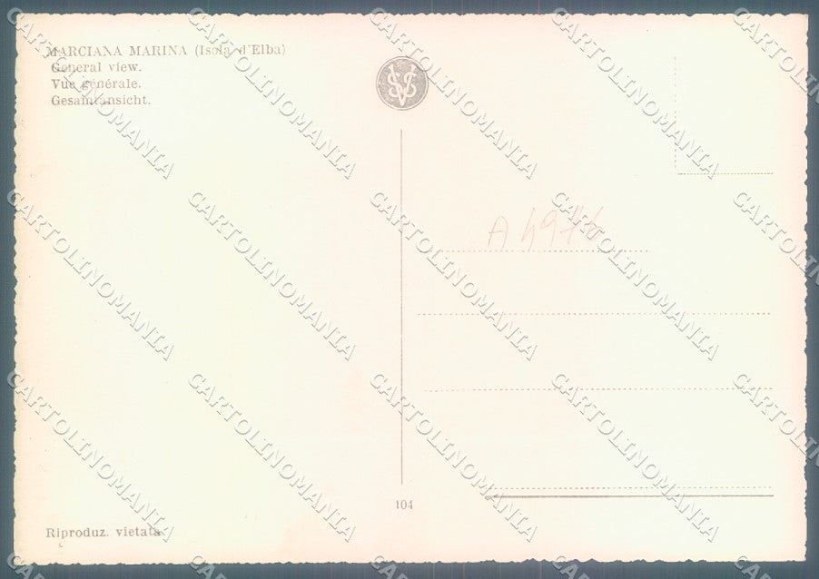 Livorno Elba Marciana Marina Foto FG cartolina JK1862 – retro