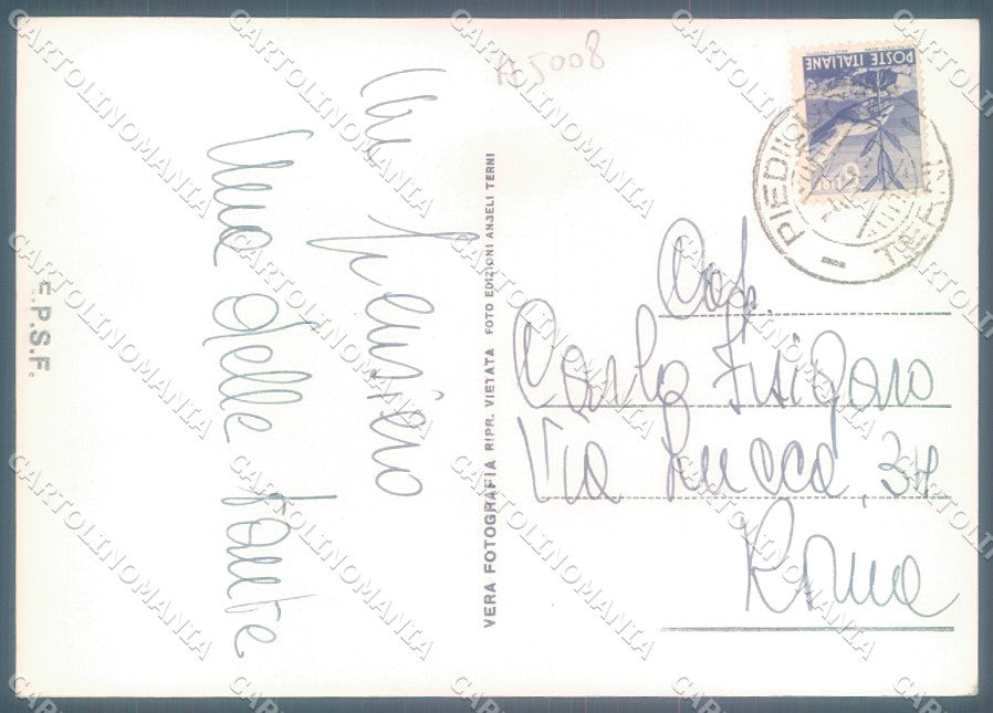 Terni Piediluco Lago Foto FG cartolina JK1873 – retro
