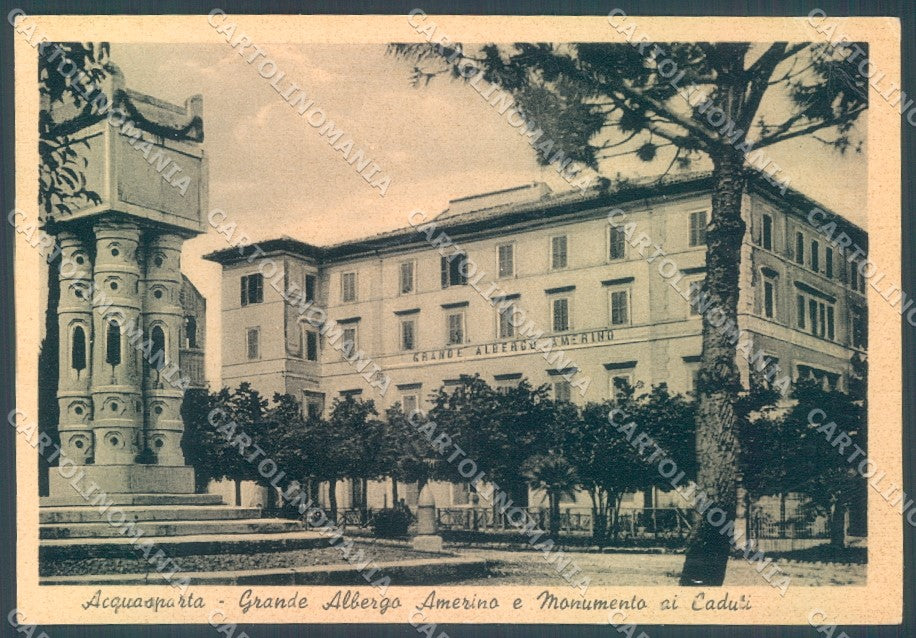 Terni Acquasparta Albergo Amerino Alterocca 5791-48 PIEGA FG cartolina JK1879 – fronte
