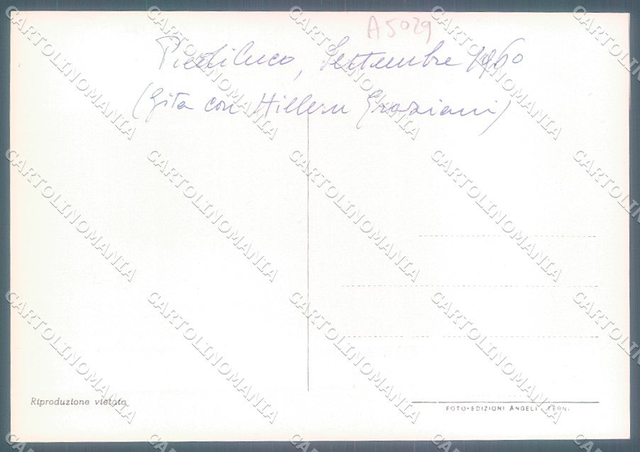 Terni Piediluco Lago Foto FG cartolina JK1880 – retro
