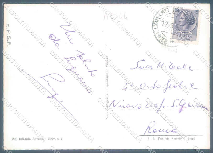 Terni Lugnano in Teverina Foto FG cartolina JK1885 – retro
