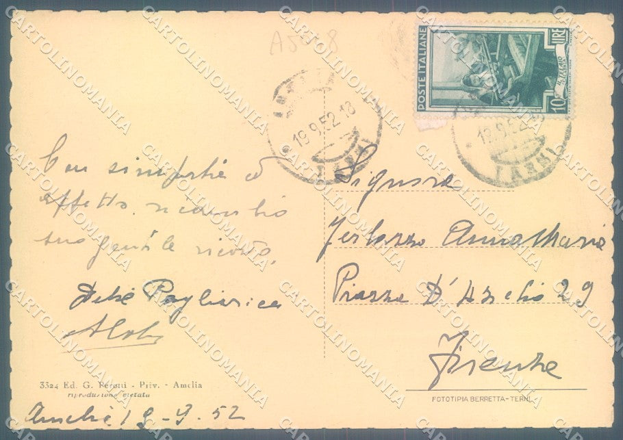 Terni Amelia FG cartolina JK1888 – retro