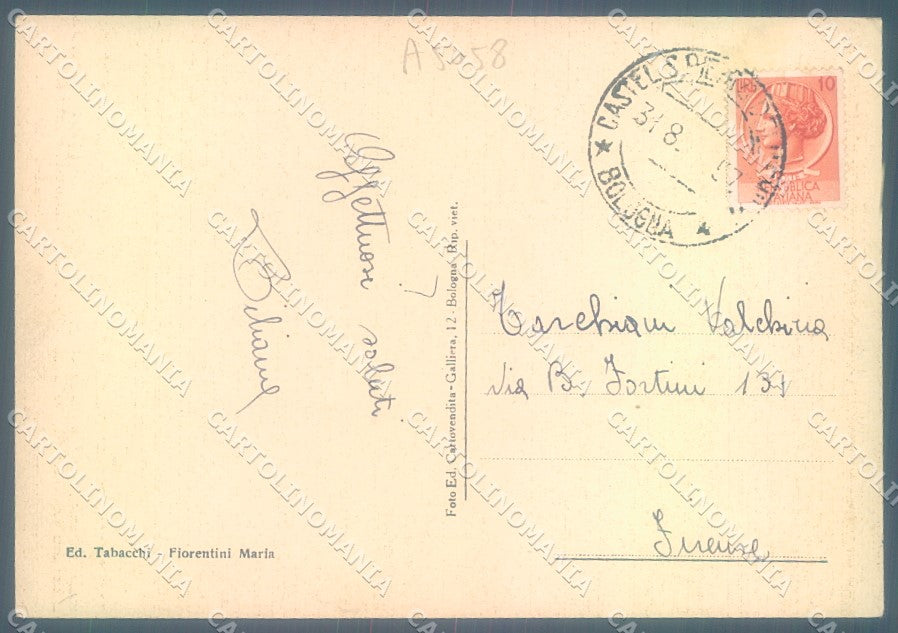 Bologna Belvedere FG cartolina JK1891 – retro