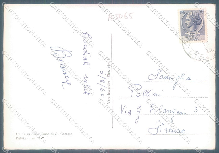 Pistoia Campo Tizzoro Foto FG cartolina JK1896 – retro