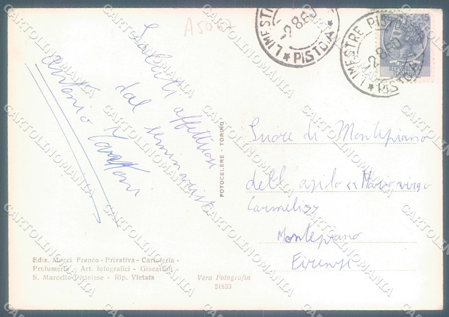 Pistoia San Marcello Pistoiese Foto FG cartolina JK1897 – retro