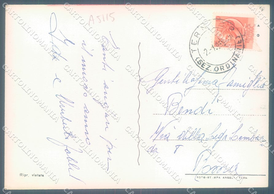 Terni Piediluco Lago Foto FG cartolina JK1915 – retro