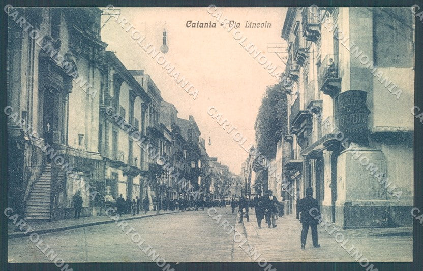 Catania Città Via Lincoln cartolina JK1923 – fronte
