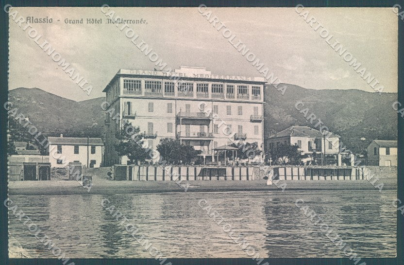 Savona Alassio Grand Hotel Mediterranée Brunner 16530 cartolina JK1929 – fronte