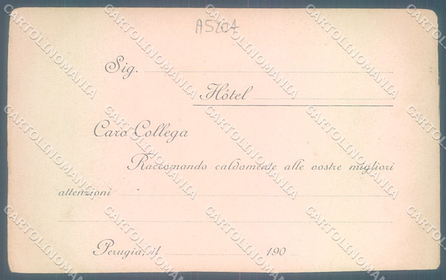 Perugia Città Grand Hotel Brufani PIEGHINA cartolina JK1931 – retro