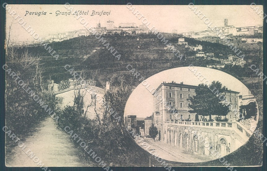 Perugia Città Grand Hotel Brufani cartolina JK1932 – fronte