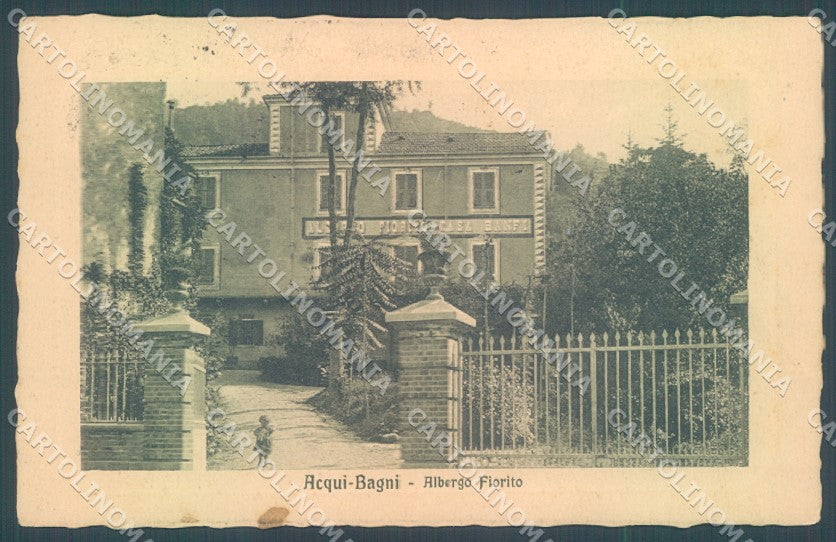Alessandria Acqui Bagni Albergo Fiorito Modiano 29995 cartolina JK1933 – fronte