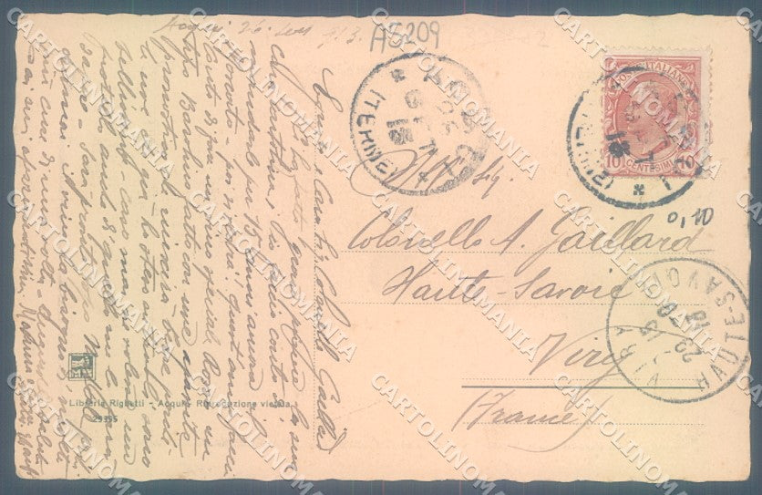Alessandria Acqui Bagni Albergo Fiorito Modiano 29995 cartolina JK1933 – retro