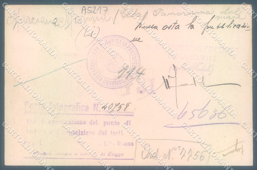 Livorno Elba Marciana Marina Bozza Foto cartolina JK1934 – retro