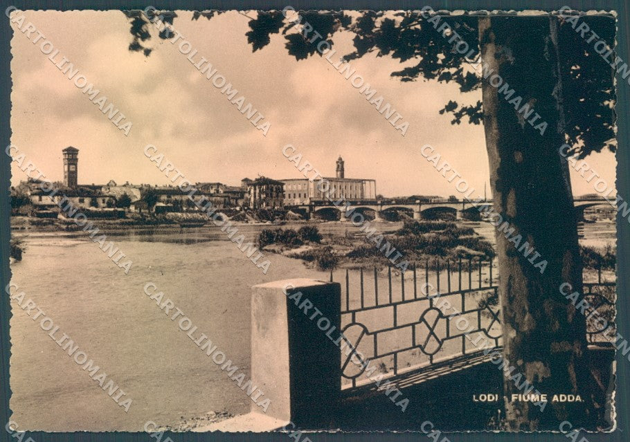 Lodi Città Fiume Adda Foto FG cartolina JK1956 – fronte