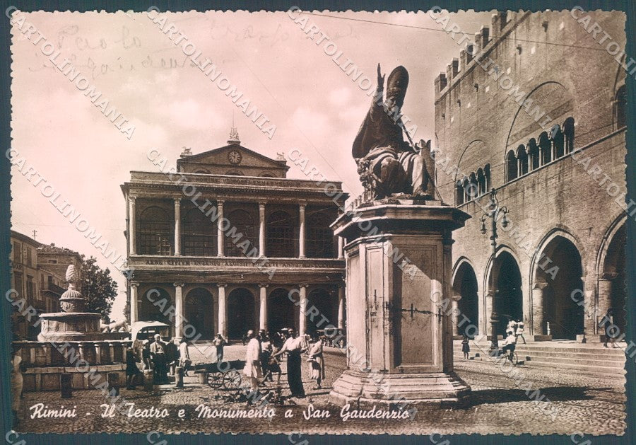 Rimini Città Teatro Monumento San Gaudenzio Foto FG cartolina JK1957 – fronte