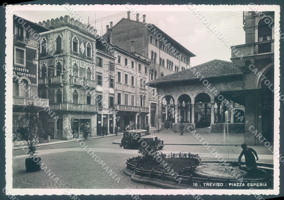 Treviso Città Auto Piazza Esperia Foto FG cartolina JK1958 – fronte