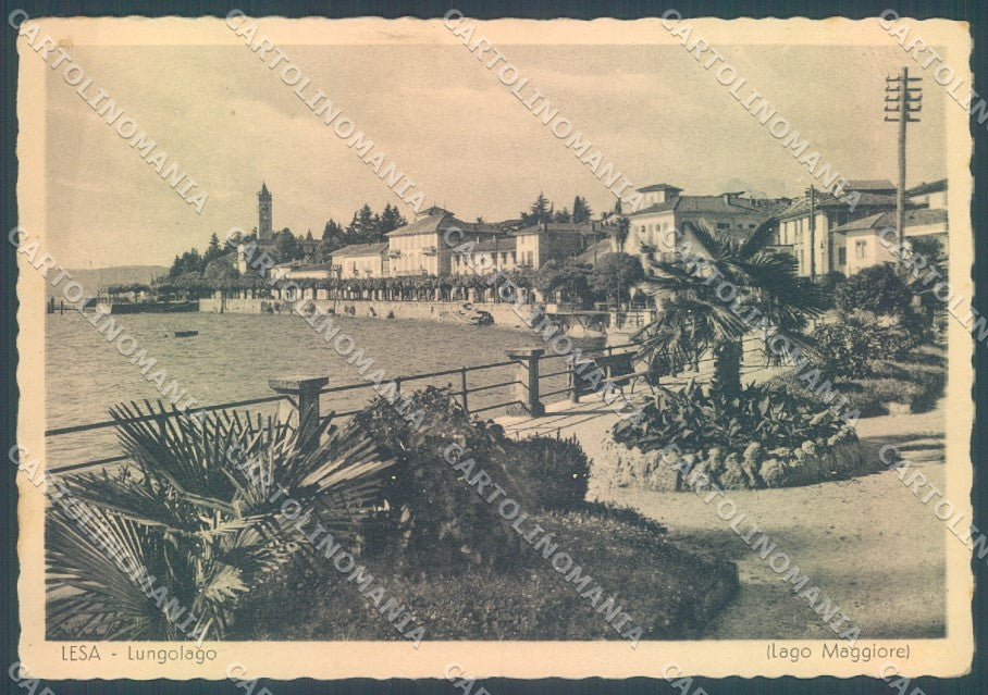 Novara Lago Maggiore Lesa FG cartolina JK1962 – fronte
