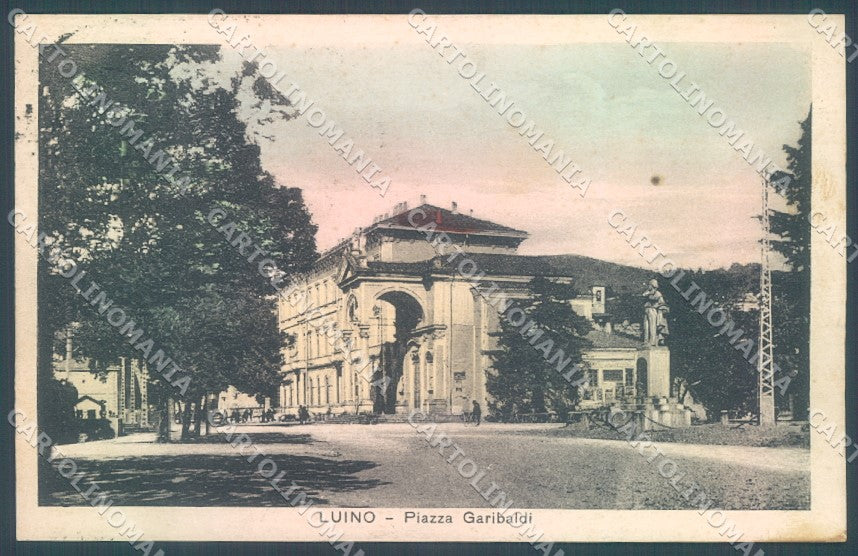 Varese Lago Maggiore Luino Piazza Garibaldi cartolina JK1966 – fronte