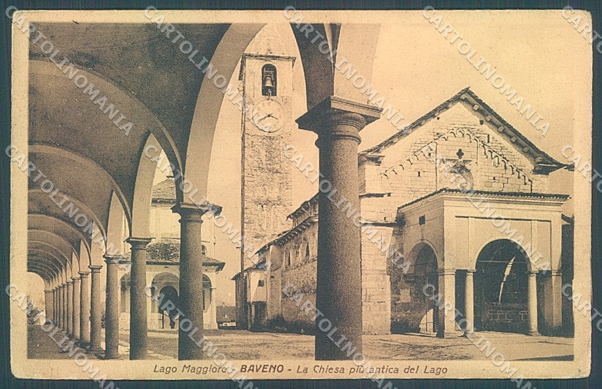 Verbania Lago Maggiore Baveno Chiesa PIEGHINA cartolina JK1974 – fronte