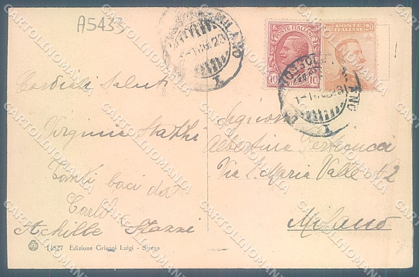 Verbania Lago Maggiore Stresa Regina Palace Hotel Brunner 14527 cartolina JK1978 – retro