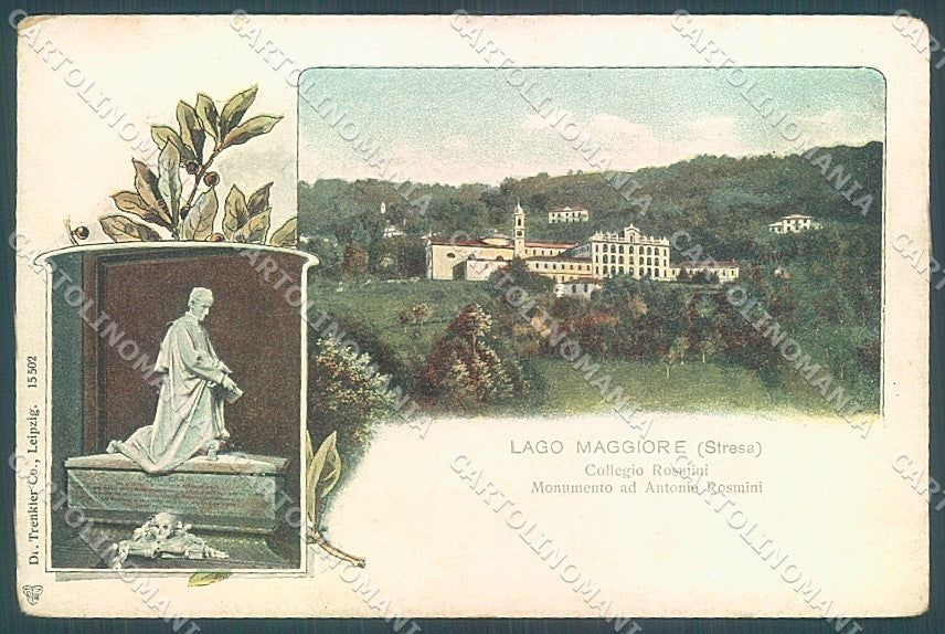 Verbania Lago Maggiore Stresa Monumento Rosmini Trenkler 15502 cartolina JK1981 – fronte