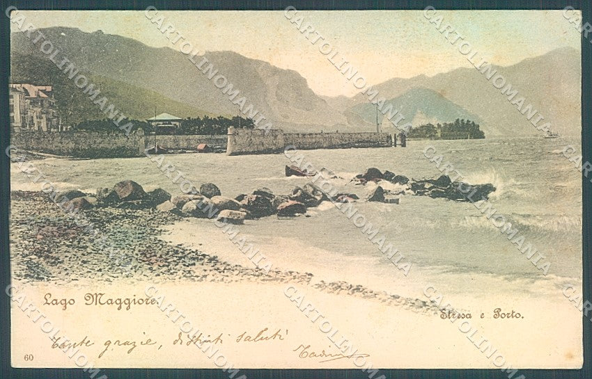 Verbania Lago Maggiore Stresa Porto PIEGHINE cartolina JK1982 – fronte