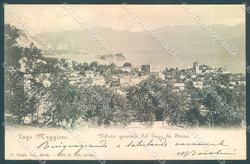 Verbania Lago Maggiore Stresa cartolina JK1984 – fronte