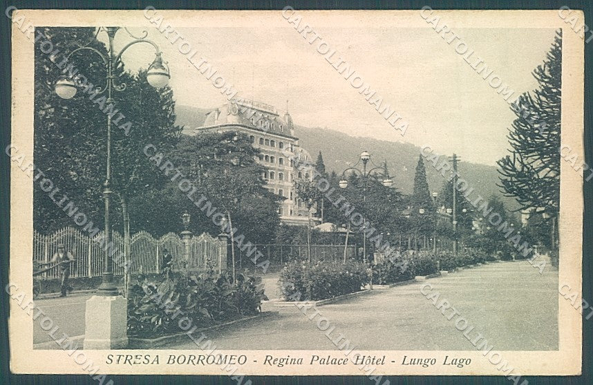 Verbania Lago Maggiore Stresa Borromeo Regina Palace Hotel cartolina JK1987 – fronte