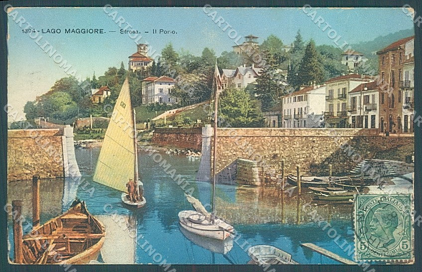 Verbania Lago Maggiore Stresa Porto cartolina JK1989 – fronte