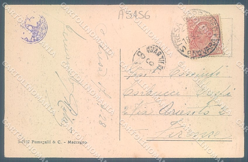 Verbania Lago Maggiore Stresa Porto cartolina JK1990 – retro