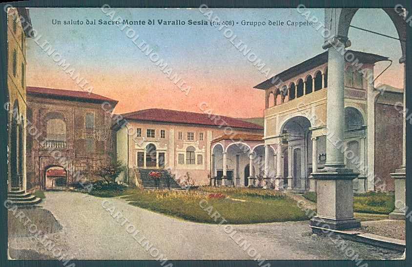 Vercelli Varallo Valsesia Sacro Monte saluto da cartolina JK2016 – fronte