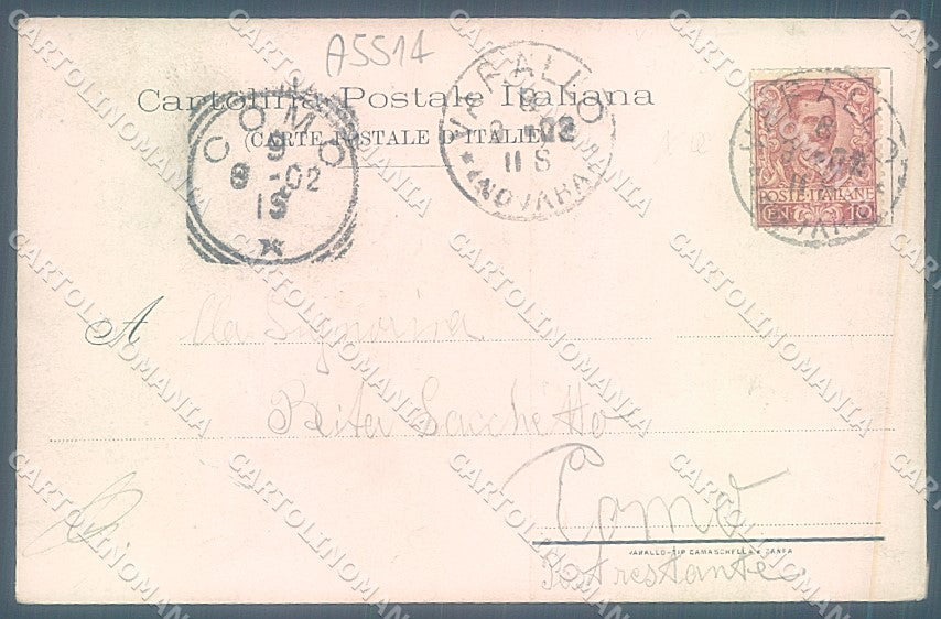 Vercelli Varallo Valsesia Sacro Monte Piazza Tribunali PIEGHINE cartolina JK2017 – retro