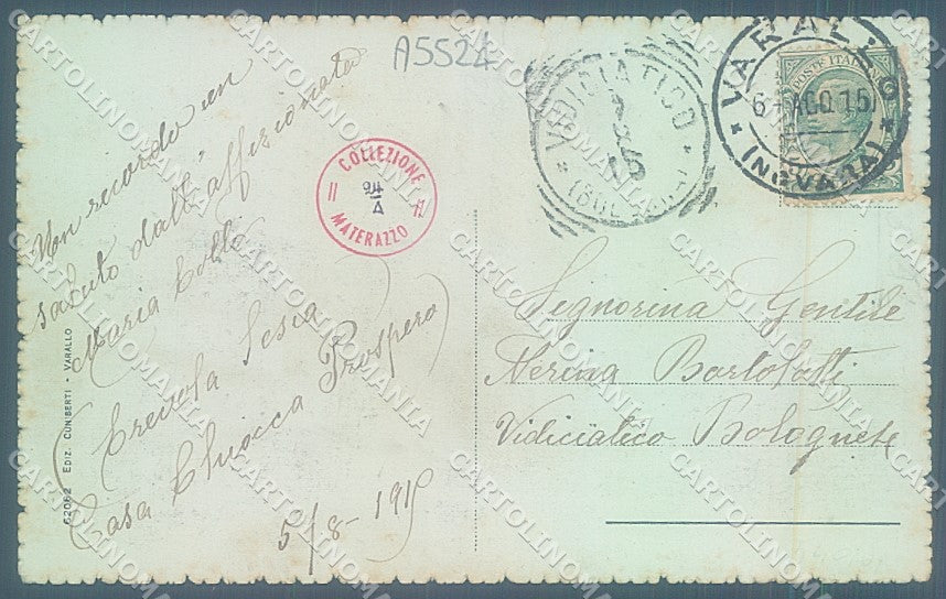 Vercelli Varallo Valsesia Sacro Monte cartolina JK2021 – retro