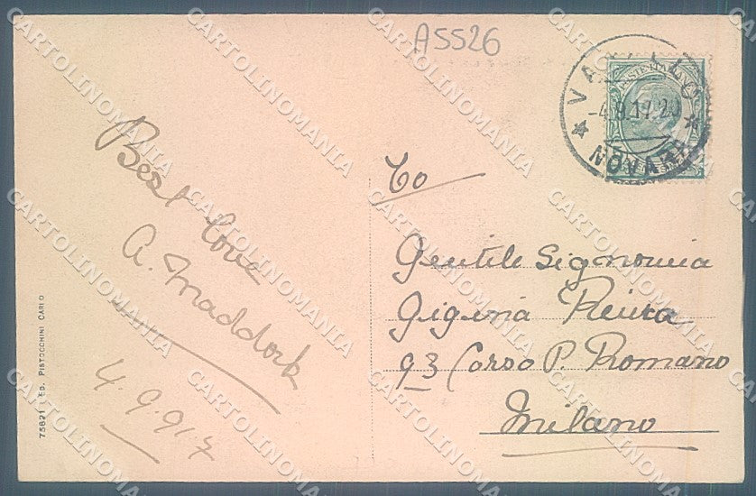 Vercelli Varallo Valsesia Sacro Monte cartolina JK2023 – retro