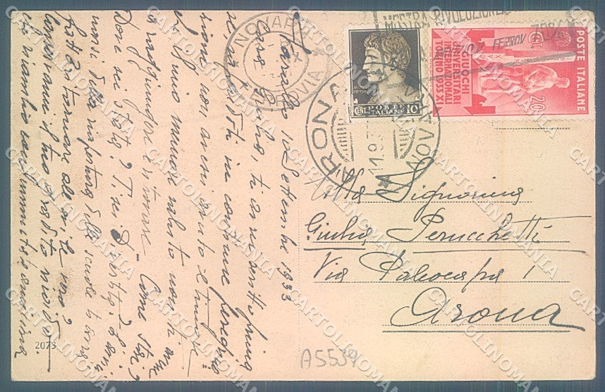Vercelli Varallo Valsesia Stabilimento Idroterapico cartolina JK2028 – retro