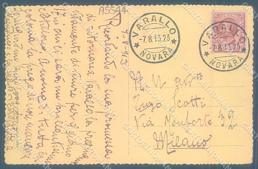 Vercelli Varallo Valsesia Stabilimento Idroterapico cartolina JK2029 – retro