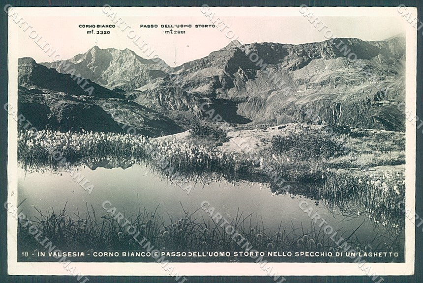 Vercelli Alagna Valsesia Corno Bianco Foto cartolina JK2031 – fronte
